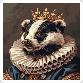 Badger Sticker Decal Vinyl Small Waterproof for Water Bottle Mug Passport Book Scrapbook Notebook Laptop Tumbler Skateboard Computer Phone Art Size - 4"×4" Funny Gift Car Stickers