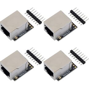 RJ45 8-pin Connector Breakout Board Kit Compatible with Ethernet DMX-512 RS-422 RS-485 RS-232 (4 pcs)