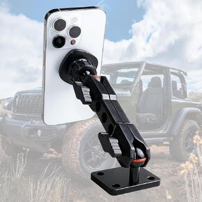 Phone Mount Phone Holder for 2024 Jeep, Dash Mount Cell Phone Holder for 2024 New Jeep Wrangler Jl 4xe Accessories, Universal for Driver and Passenger Sides, 1 Pack