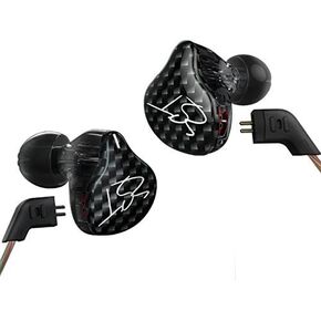 Dilvpoetry KZ ZST Dybrid Dual Dust Driver في سماعات الأذن (أسود بدون ميكروفون)