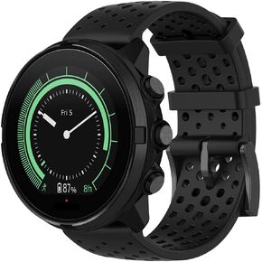 QGHXO Breathable Band for Suunto 9, Replacement Soft Silicone WristBand Strap for Suunto 9/9 Baro/ D5/ Traverse/Spartan Sport/Spartan Sport Wrist HR/Baro Series Smart Watch