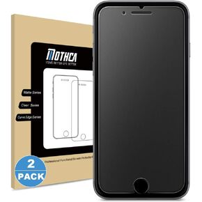 Mothca 2 Pack Matte Glass Screen Protector for iPhone 8 Plus/7 Plus Anti-Glare & Anti-Fingerprint Tempered Glass Clear Film Case Friendly 3D Touch Easy Install Bubble Free - Smooth as Silk