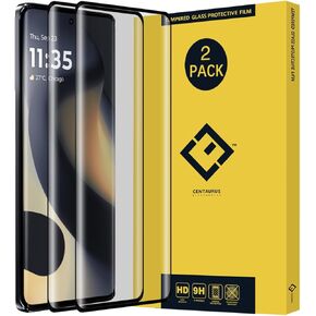 DUNSIHUI 2Pcs Moto Edge 2024 6.6" Screen Protector, 3D Curved Full Coverage Silk Anti-Scratch 9H HD Clear Tempered Glass Screen Protector Protective Film For Moto Edge 2024 (gen 5) 6.6 Inch