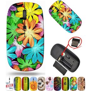 maizi Mouse for Laptop Chromebook Laptop PC Notebook Mice for Laptop Image ID: 15111034 Blanket of Flowers in 2.4G Lightweight with USB Receiver American-Made Product