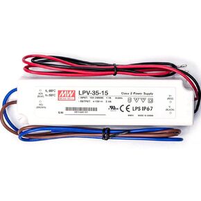 LPV-35-15 15V 2.4A 36W IP67 Waterproof LED Driver for Indoor/Outdoor Lighting