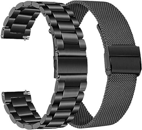 معصم Ecsem e ecsem المخصصة لـ Tozo S6 & Tozo S5 & Tozo S3 Band ، حلقة شبكية قابلة للتعديل بديلة + نطاقات معدنية من الفولاذ المقاوم للصدأ لـ Tozo S6 S5 S3 Smartwatch Exclists for Women Men in Kuwait
