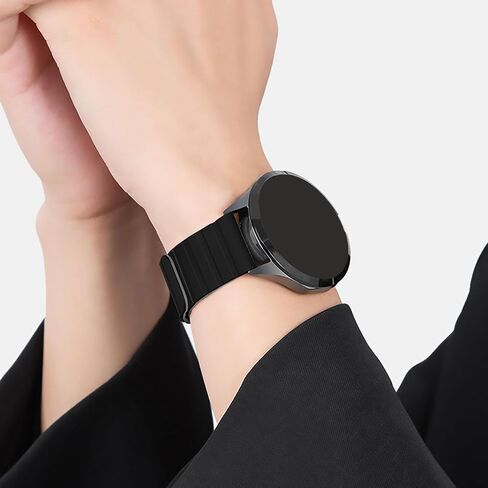 Watch Bands Compatible with Garmin Vivoactive 4 / Venu 3 / Venu 2 45mm, 22mm Double Sided Silicone Magnetic Watch Band Soft Sport Strap for Garmin Forerunner 745/265/255/255 Music Smart Watch in Saudi Arabia