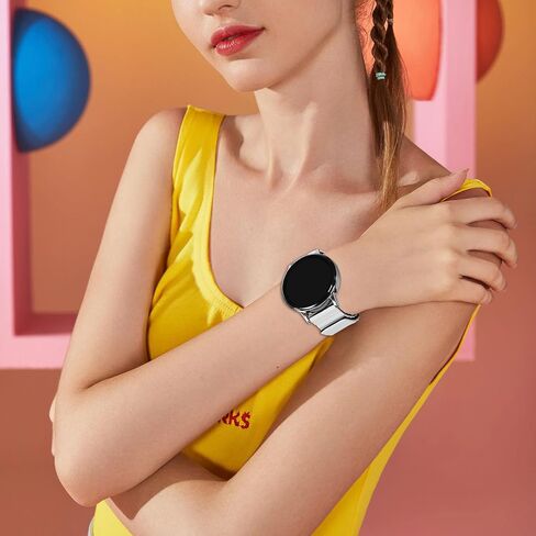 شاهد عصابات متوافقة مع Garmin Vivoactive 4/Venu 3/Venu 2 45mm ، 22 مم من سليكون السليكون المغناطيسي حزام ناعم الرياضة ل Garmin Forerunner 745/265/255/255 MUSIC SMART WATCH in Kuwait