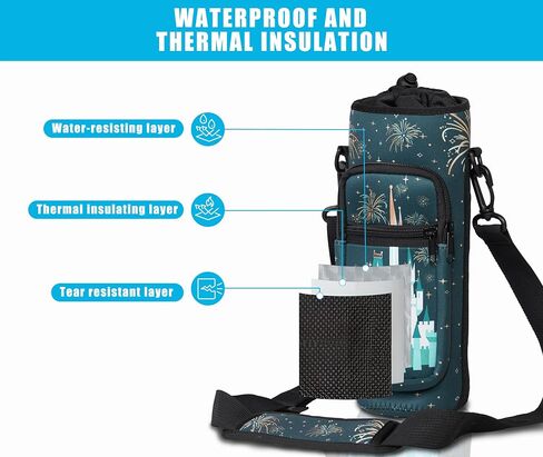 32 Oz Water Bottle Carrier with Strap Crossbody Water Bottle Case for School Travelling Hiking Camping in Saudi Arabia