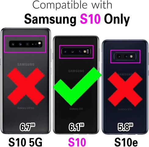 ASUWISH PHONE CASE لـ SAMSUNG GALAXY S10 SHIPPER WALLET غطاء خلية قابلة للفصل مع حامي شاشة زجاجية مقسّر in Saudi Arabia
