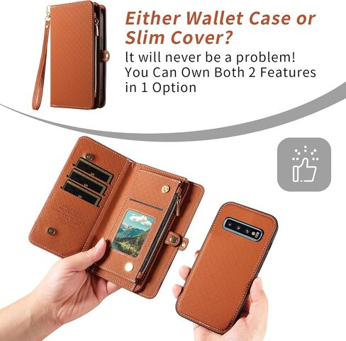 ASUWISH PHONE CASE لـ SAMSUNG GALAXY S10 SHIPPER WALLET غطاء خلية قابلة للفصل مع حامي شاشة زجاجية مقسّر in Saudi Arabia