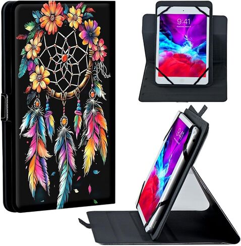 Universal Case for Onn 7" Tablet (Model: 100135924) 4th Generation 2024, Lightweight Flip Stand and Adjustable Shockproof Protective Tablets Case for 7" - 9", Purple Cross in Saudi Arabia