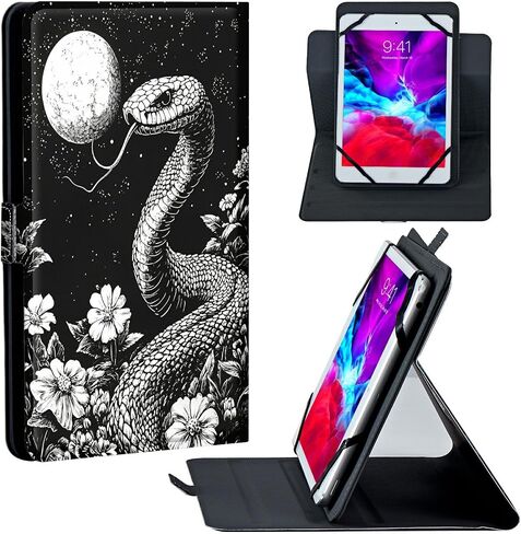 Universal Case for Onn 7" Tablet (Model: 100135924) 4th Generation 2024, Lightweight Flip Stand and Adjustable Shockproof Protective Tablets Case for 7" - 9", Purple Cross in Saudi Arabia