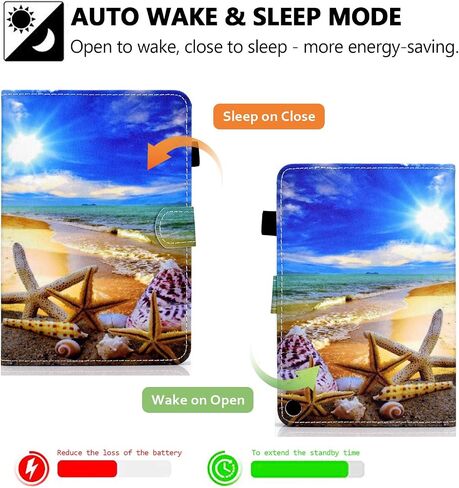 الحالة الذكية لـ Amazon Fire HD 8 12th/10th Generation ، Fire HD 8 Plus Case 2022 2020 ، TechCircle Slim Folio Cover Flip Magnetic Slots+Pen Pend in Kuwait
