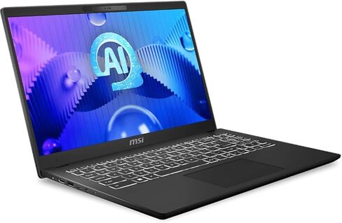 MSI Modern 15 H AI C1MTG Business Laptop, 2025, 15.6" 1920 x 1080 Touch, Intel-16 Core Ultra 9 185H, 32GB DDR5, 1TB SSD, Win11 Home, Backlit KB, Wi-Fi 6E, BT 5.3, 720p HD Camera, Classic Black in Kuwait