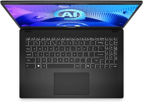 MSI Modern 15 H AI C1MTG Business Laptop, 2025, 15.6" 1920 x 1080 Touch, Intel-16 Core Ultra 9 185H, 32GB DDR5, 1TB SSD, Win11 Home, Backlit KB, Wi-Fi 6E, BT 5.3, 720p HD Camera, Classic Black in Kuwait