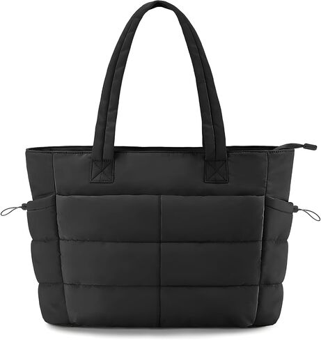 Tote Bags For Women Puffer Shoulder Bag with Zipper Quilted Satchel Handbags For Work,Travel, Gym, Light Waterproof in Saudi Arabia