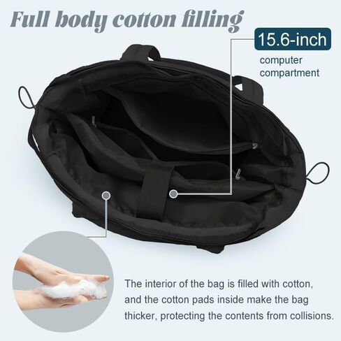 Tote Bags For Women Puffer Shoulder Bag with Zipper Quilted Satchel Handbags For Work,Travel, Gym, Light Waterproof in Saudi Arabia