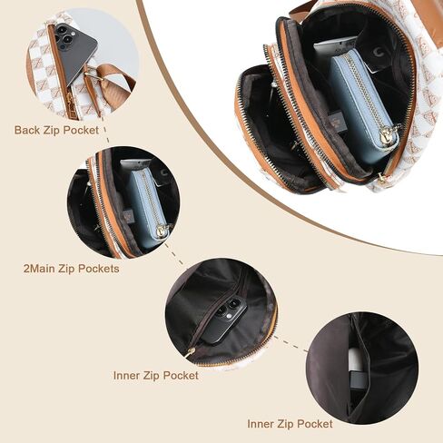 Sorexuber Sling Bag for Women Men Leather Crossbody Bags Fanny Pack Chest Bag for Travel Anti Theft,Crossbody Bag for Women in Saudi Arabia