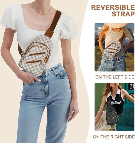 Sorexuber Sling Bag for Women Men Leather Crossbody Bags Fanny Pack Chest Bag for Travel Anti Theft,Crossbody Bag for Women in Saudi Arabia