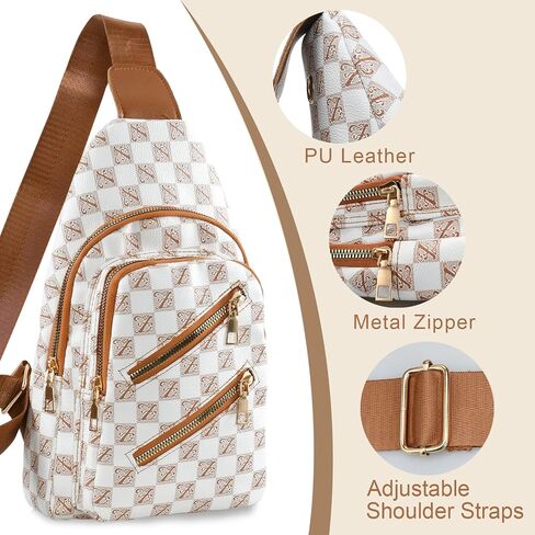 Sorexuber Sling Bag for Women Men Leather Crossbody Bags Fanny Pack Chest Bag for Travel Anti Theft,Crossbody Bag for Women in Saudi Arabia