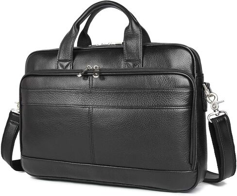 Augus Leather Messenger Bag for Men Vintage Travel Backpack 17 inch laptop Briefcase Shoulder Bags in Kuwait