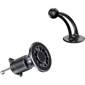 Magnetic Phone Holder 2 in 1 for Magsafe Car Mount Air Vent Phone Stand Hands Free 360 Rotation Hook Driving Accessory for iPhone 16 15 14 13 12