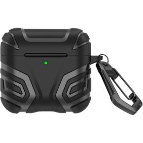 Case Compatible with AirPods 4 with Active Noise Cancellation with Keychain, Military Cool Armor Protective Case Compatible with AirPods 4 for Man Woman
