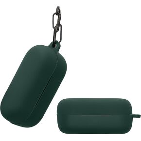 kwmobile Case Compatible with Sony WF-C510 Case - Silicone Cover Holder for Earbuds - Dark Green