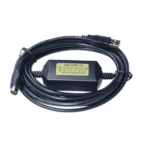 USB Programming Cable for Mitsubishi PLC FX3U and FX Series, for Taiwan Shihlin AX Series, for FX2N/FX1N/1S/FX3U/3GA, for USB-SC09-FX Replacement, 6 FT