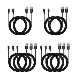 Mini USB Cable Lot 10 Pack 3FT USB 2.0 Cables Compatible with PS3 Controller,MP3 Player,Dash Cam,GPS,Hero 3+,Camera,Hard Drive Black