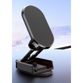 Smartphone Magnetic Holder in The car with 6 Super Strong Magnets Car Mount Compatible with All Mobile Phones and Tablets Adjustable 360-degree rotatable car Mount (Black)