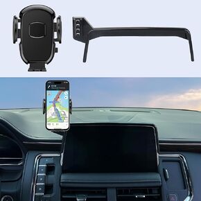 Car Phone Holder Mount Fit for Chevrolet Suburban 2021-2024/Chevy Tahoe 2021-2024, Car Dashboard Mount Compatible with 10.2inch Screen,Thick Cases Friendly Fit for iPhone/Android and All Smartphones