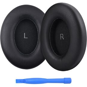 Ear Pads Replacement for Sennheiser Momentum 4 Wireless Over-Ear Headphones by MMOBIEL - Memory Foam and Protein PU Ear Pad Cushions - Noise Isolation Earpads Replacement – Black
