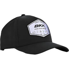 BKK Performance Hat Construction | Lightweight Ventilated Fabric | Classic & Legacy Logo Designs | Comfortable Fit | Perfect for Outdoor Fishing | Black Legacy