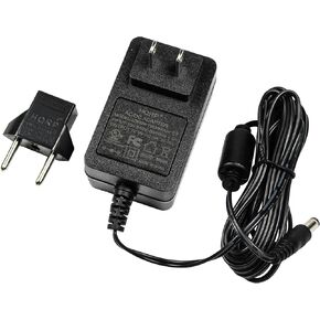 HQRP AC Adapter Compatible with Horizon Fitness 088261 2.3E 3.2E 3.3E 4.2E 4.3E CSE3.5 CSE3.6 CSE4.5 CSE4.6 E901 Elliptical Power Supply Cord [UL Listed] + Euro Plug Adapter Black