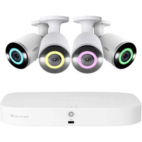 Lorex Fusion 4K 16 Camera Capable (8 Wired & 8 Wi-Fi) 2TB PoE NVR System w/ 4 Bullet IP Cameras - Smart Security Lighting, Smart Motion Detection, Active Deterrence, Color Night Vision, Two-Way Talk