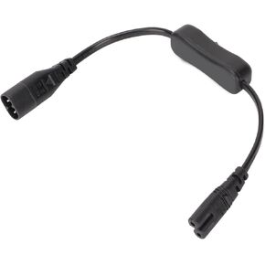 IEC 320 C8 to IEC 320 C7 Cable, IEC Male to Female Power Extension Supply Adapter Cord with Switch for Desk Lamp Speakers LCD Monitor