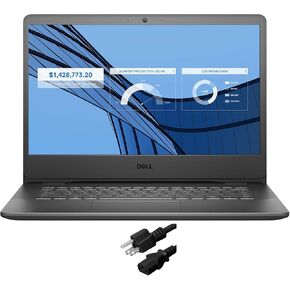 Dell Vostro 3400 Home & Business Laptop (Intel i5-1135G7 4-Core, 8GB RAM, 256GB SSD + 1TB HDD, MX330, 14.0" 60 Hz HD (1366x768), WiFi, Bluetooth, Backlit KB, Ubuntu Linux 20.04) with Plug