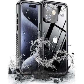 Hualele for iPhone 12 Mini Case Waterproof, Built in Lens & Screen Protector Rugged Full Body Protective Military Grade Drop Protection IP68 Underwater Cover Case for iPhone 12 Mini 5.4inch Black
