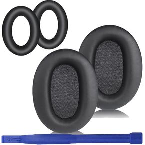 Adhiper WH-CH720N Replacement Earpads Cushions Protective Earpad Sweat Covers for Sony WH-CH700N, WH-CH710N, WH-CH720N Headphone,Protein Leather Headphone Pads,Silicone Ear Covers(Black)