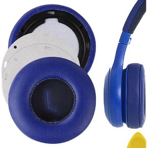 Geekria QuickFit Replacement Ear Pads for JBL E35, E45bt, E45, C45BT Headphones Ear Cushions, Headset Earpads, Ear Cups Cover Repair Parts (Blue)