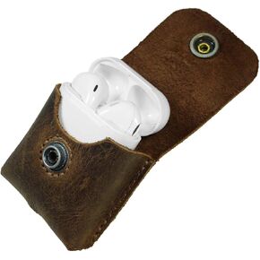 Hide & Drink, Leather AirPods Case, Protector Sleeve, Travel Accessories, Handmade :: Bourbon Brown