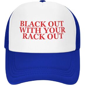 Black Out with Your Rack Out Hat Unisex Adult Trucker Hats Adjustable Cap for Adults Classic Fishing Caps