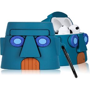 حالة Mulafnxal لـ AirPods 3 جيل ثالث لطيف سيليكون ناعم 3D Function Fun fun for Air Pod 3 (2021) Cover Kawaii Cartooner Cartooner (Stone House) in Kuwait