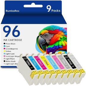 96 Ink Cartridges R2880 Ink Cartridges 9-Color Set T096 T0961 T0962 T0963 T0964 T0965 T0966 T0967 T0968 T0969 Ink Replacement for 96 UltraChrome K3 Ink Cartridge for Stylus Photo R2880 Printer Ink