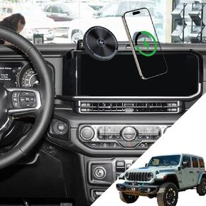 for Jeep Wrangler Phone Mount 15W Fast Wireless Charger for Jeep Wrangler 2024-present