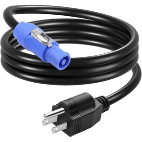 CERRXIAN 3-Prong NEMA 5-15P to PowerCON AC Power Cable 20A 16AWG NEMA 5-15P Male to 3 Pin PowerCon Male Connector Extension Power Wire for Outdoor Stage Light Series LED Screen - 1M / 3.2FT