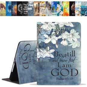 Case for Samsung Galaxy Tab A9 Plus 11 Inch 2023 Model (SM-X210/X216/X218), Slim Lightweight PU Leather Stand Cover with Auto Wake/Sleep,Christian Quotes Bible Verse Psalm 46:10