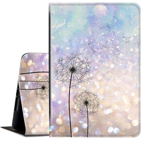 Case for All Amazon Kindle Fire 7 Tablet (9th/7th/5th Generation, 2019/2017/2015 Version), Multi-Angle Anti Slide Folio Stand Smart Cover for Amazon Kindle Fire 7 inch- Dandelion Floral